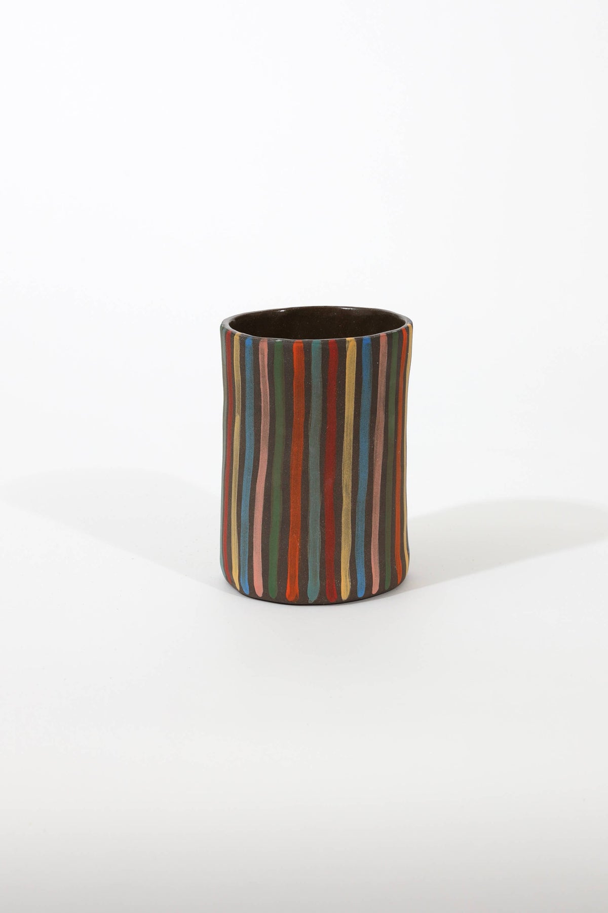 Striped Espresso Cup: White