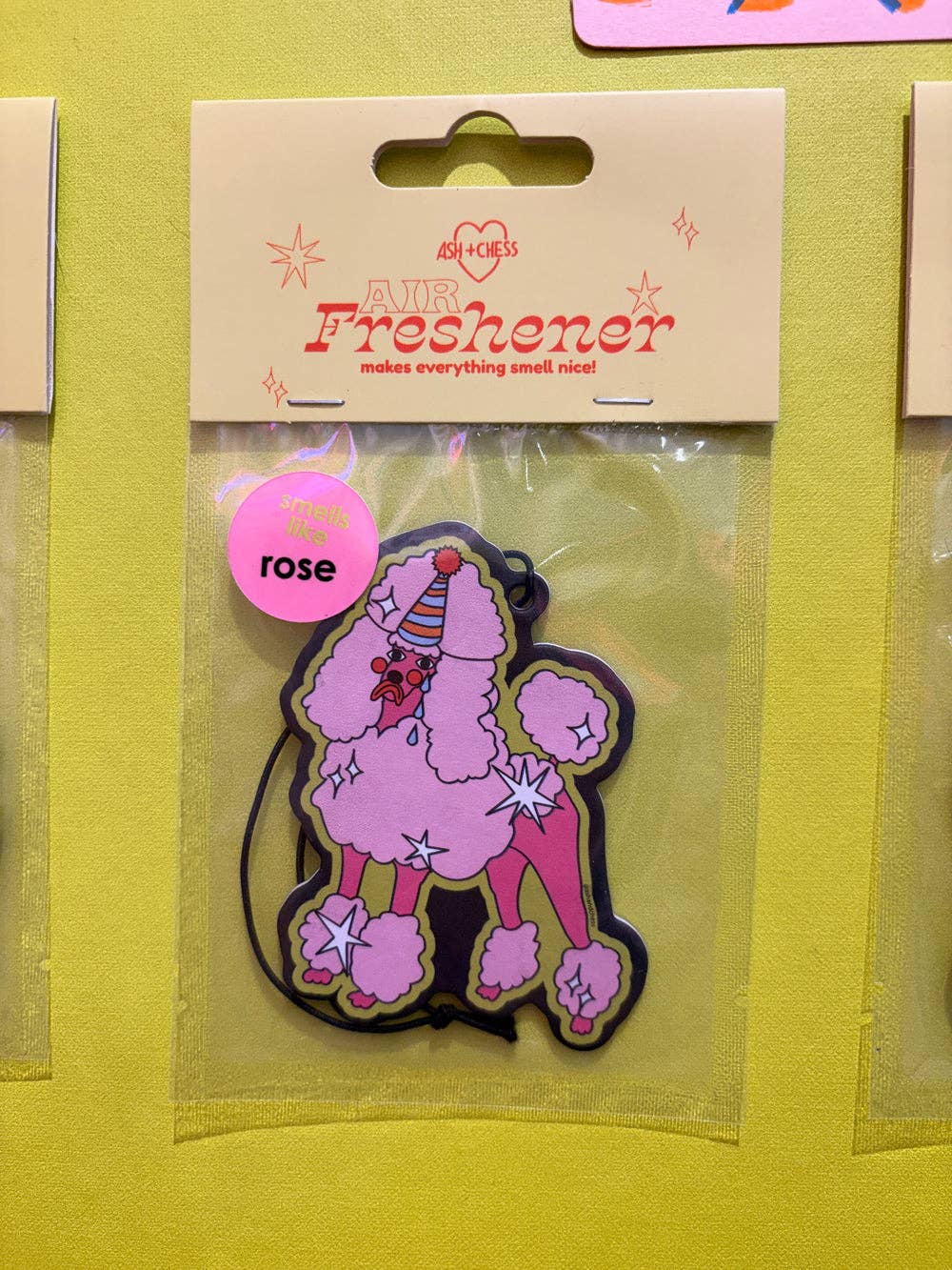 Air Freshener: Poodle Rose (Rose Scented)