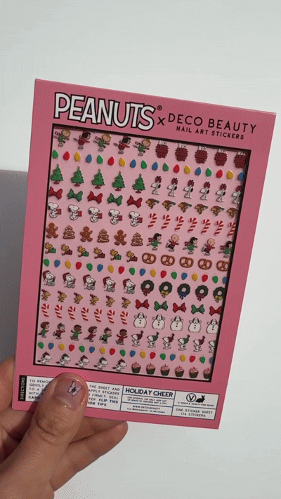 Peanuts Holiday Cheer Nail Art Stickers