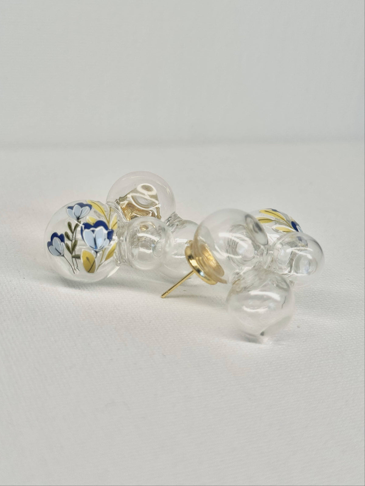 Blooming Bubble Earrings: Blue Lapis Tulips