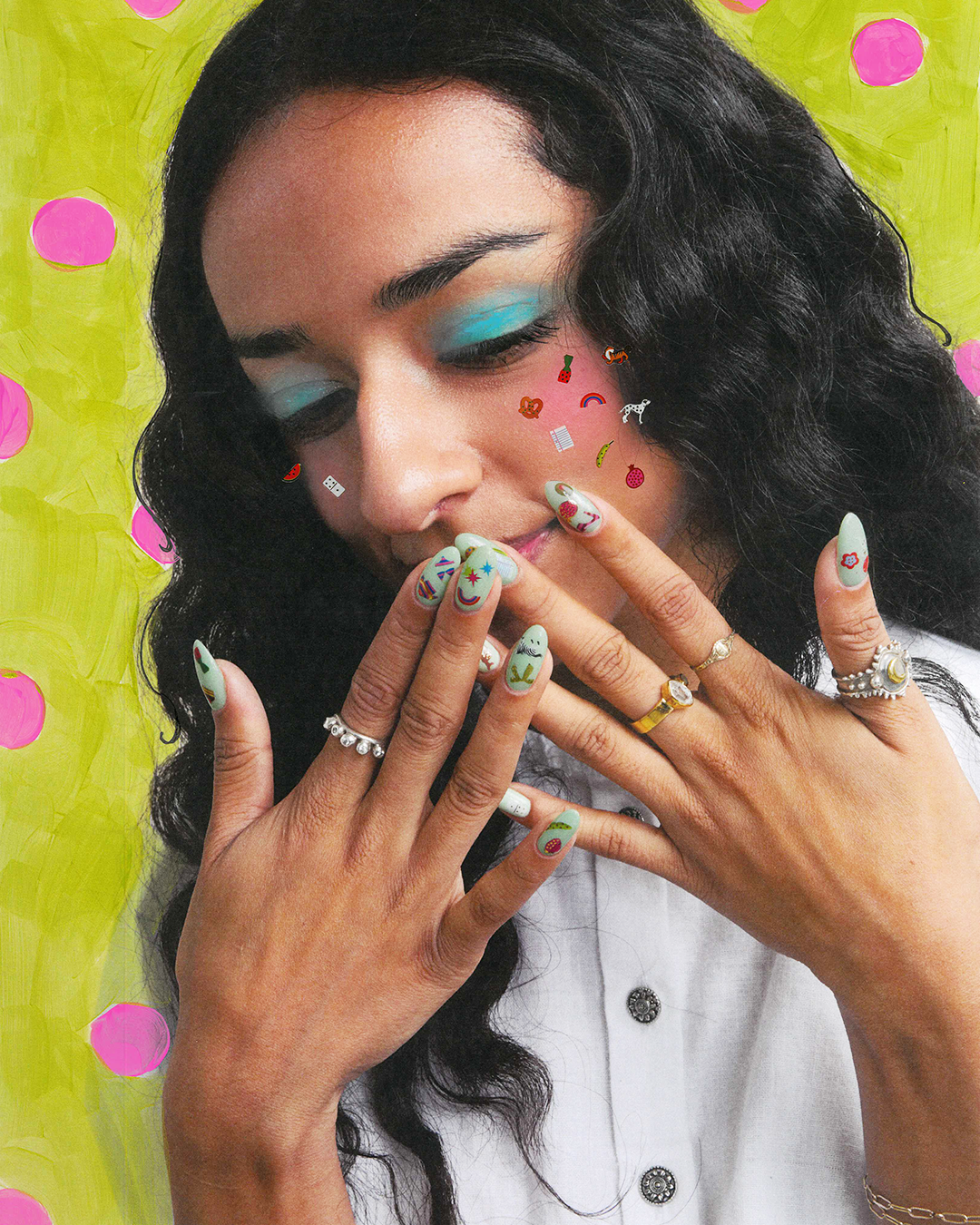 Dots and Stripes Nail Art Stickers