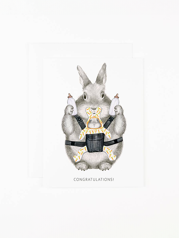New Parent Bunny Card