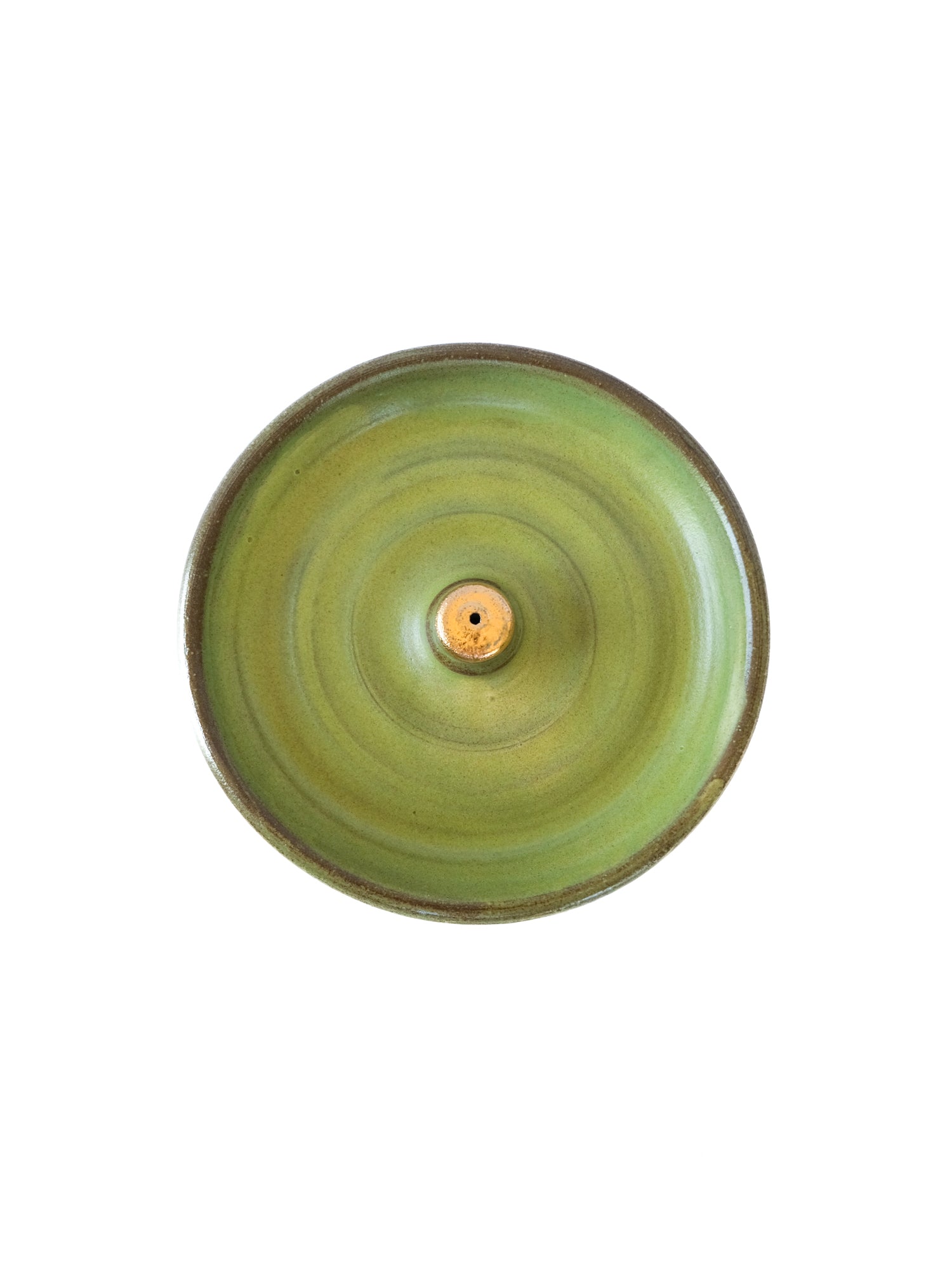 Incense Holder: Olive & Gold