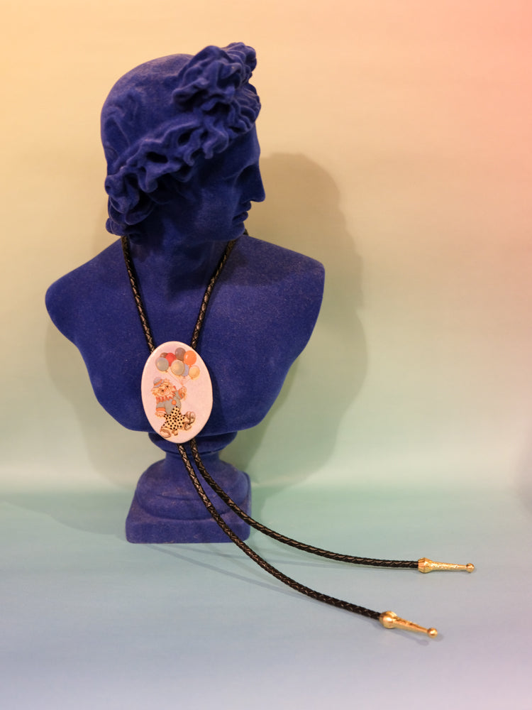 Bolo Tie: Clowns (Black Cord)