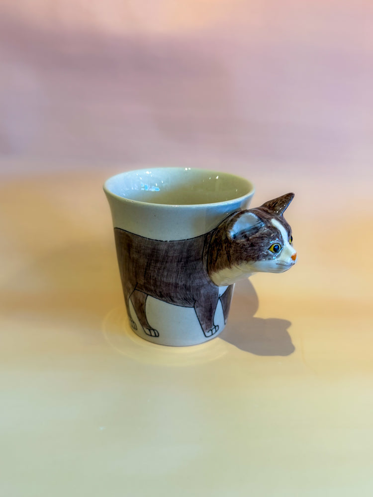 Gray & White Cat Mug