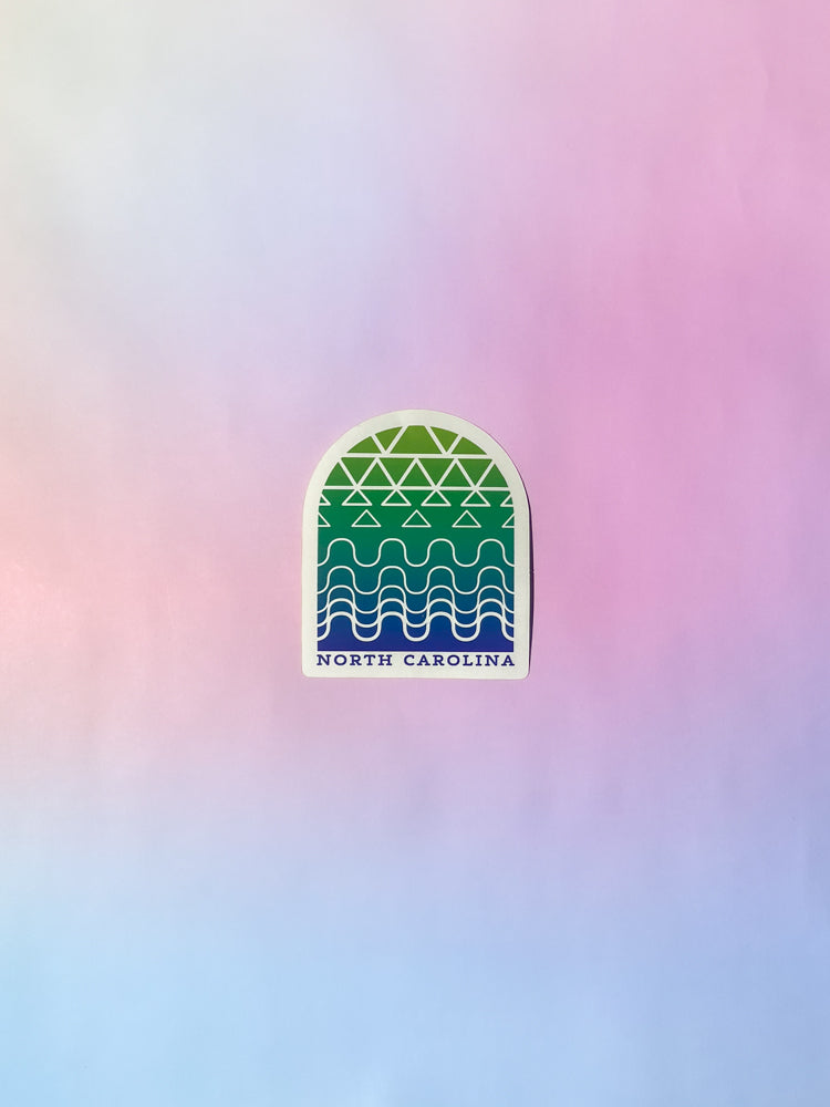 North Carolina Topo Gradient Sticker