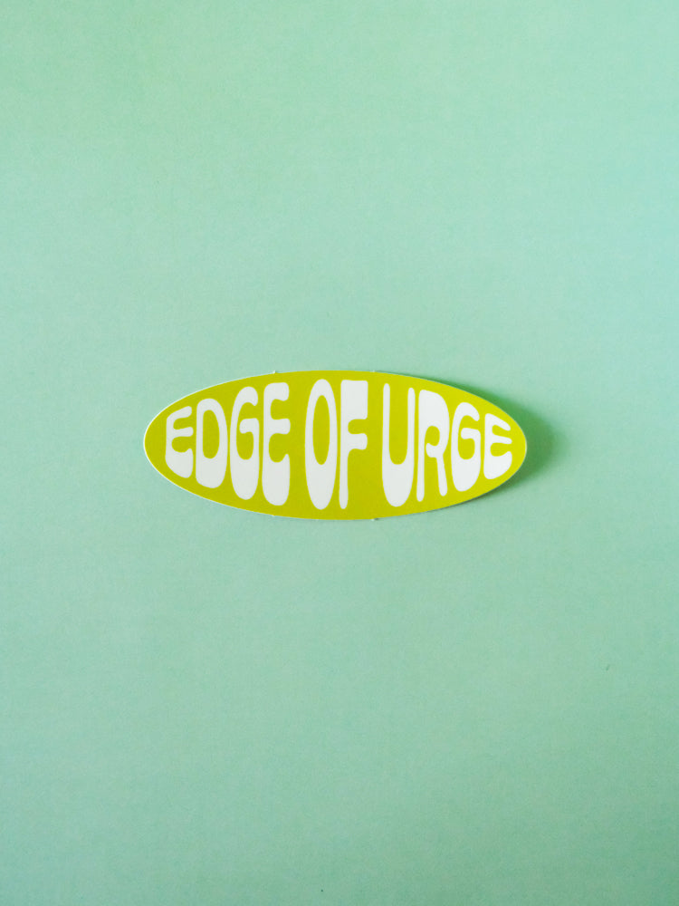 EOU Groovy Oval Sticker: Green