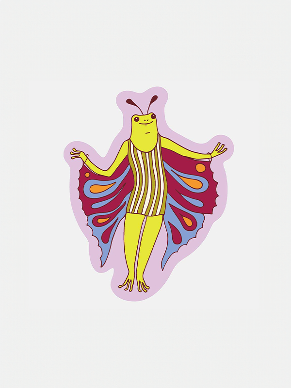 Butterfly Froggy Sticker