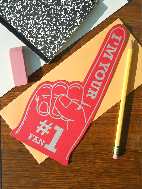 #1 Fan "Foam" Finger Card