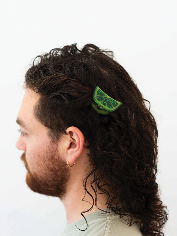 Lime Slice Hair Claw (Mini)