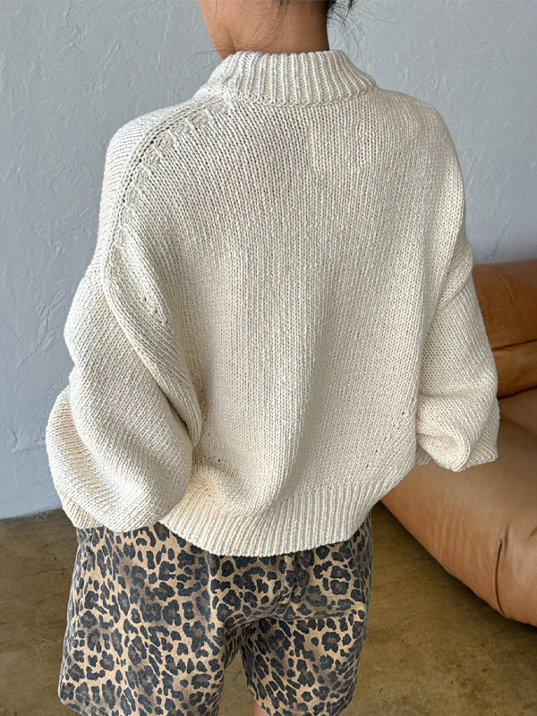 Zoe Cotton Sweater: Naturel