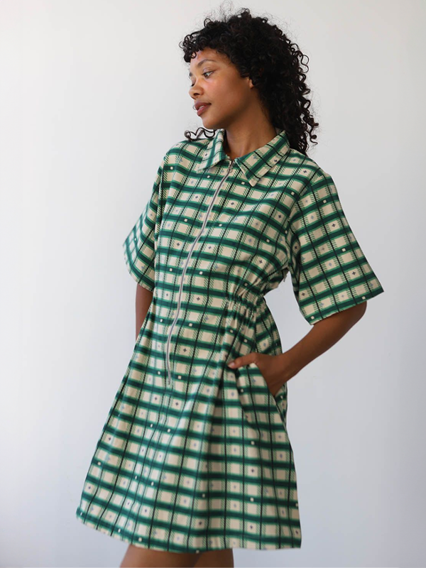 Noble Adult Utility Dress: Plaid