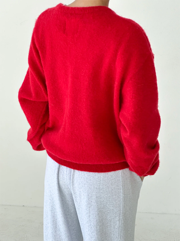 James Mohair Sweater: Red