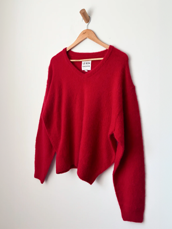 James Mohair Sweater: Red