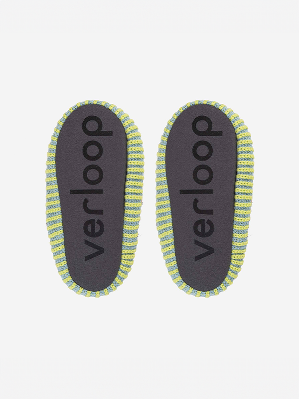 Mosaic Slide Slippers: Lime Cobalt