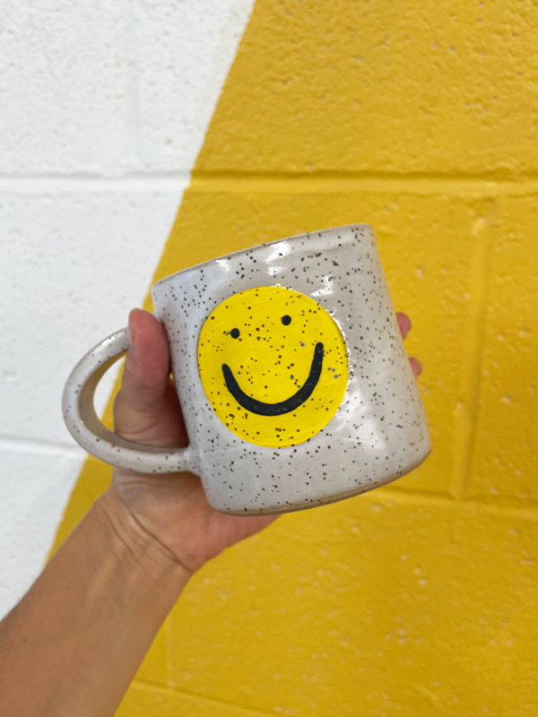 Happy Camper Mug: Speckled Pearl