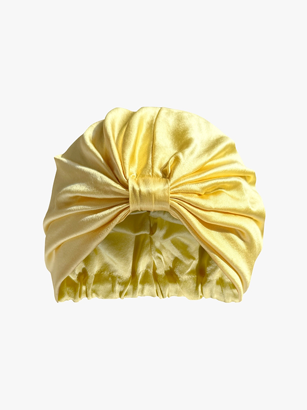 Organic Silk Hair Bonnet: Sunshine Yellow