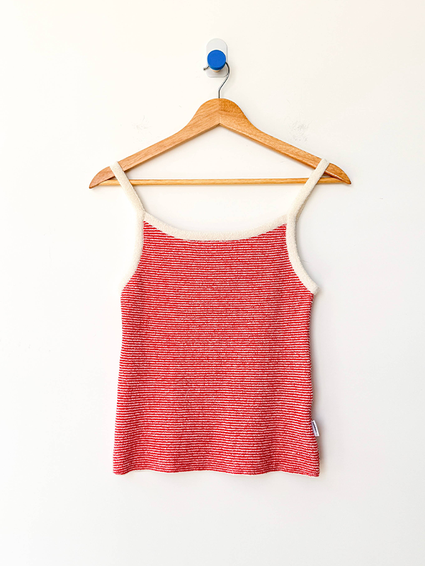 Lily Sweater Cami: Red Stripe