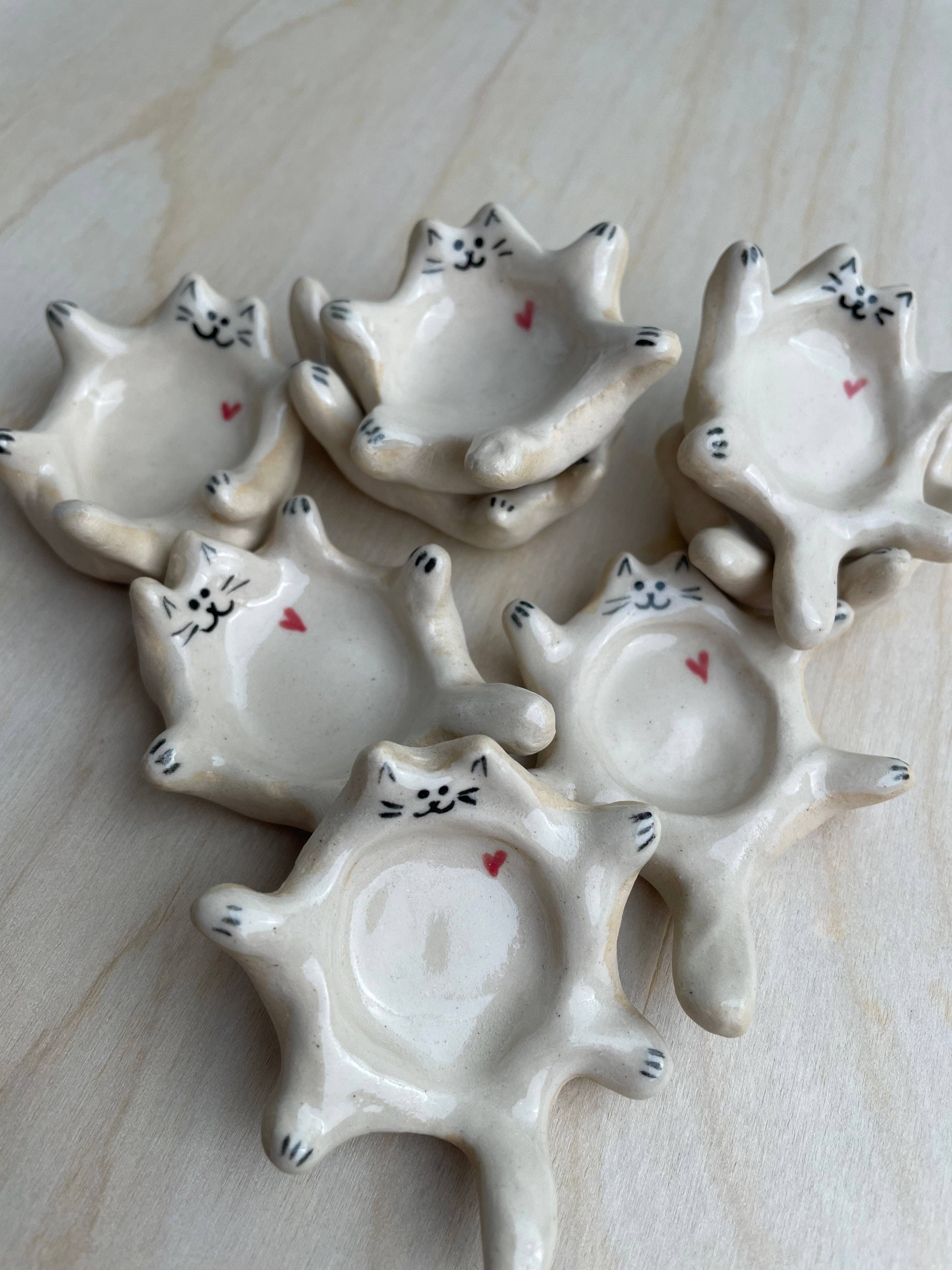 Ceramic Cat Ring Dish