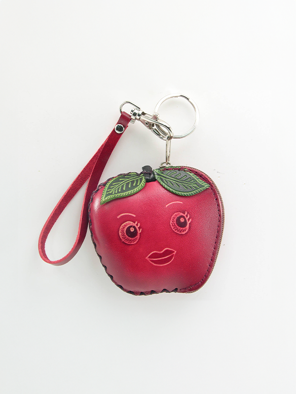 Leather Coin Purse: Apple
