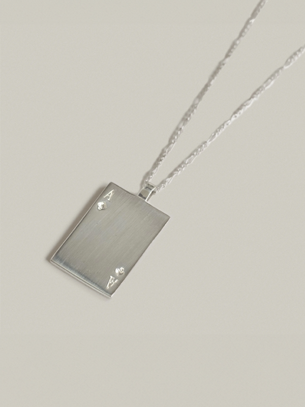 Ace of Spades Necklace: Sterling Silver