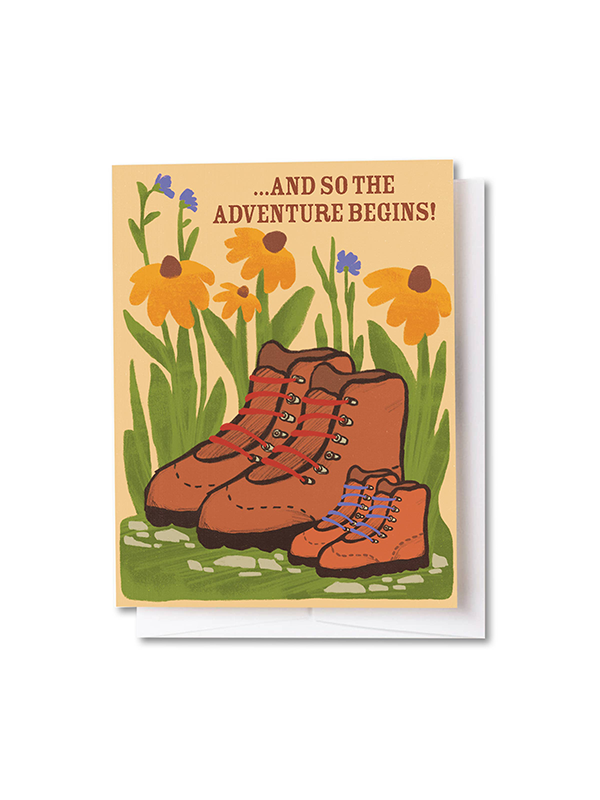 Baby Boots Adventure Begins Card