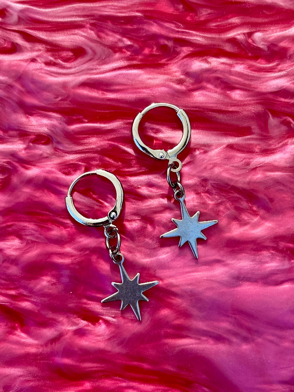 Mini Cosmic Earrings: Silver
