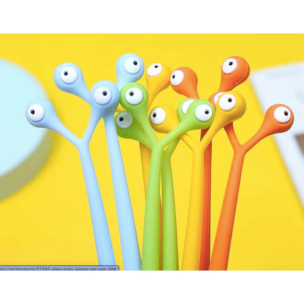 Alien wiggle eye pens featuring fun, quirky alien designs with wiggling eyes, perfect for adding a playful, out-of-this-world touch to your writing.