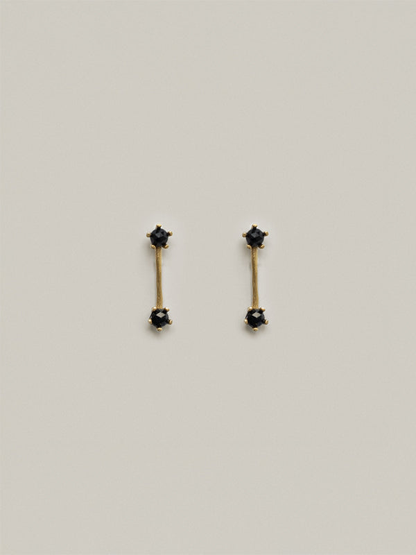 Andy Earrings: Onyx (Gold Plated)
