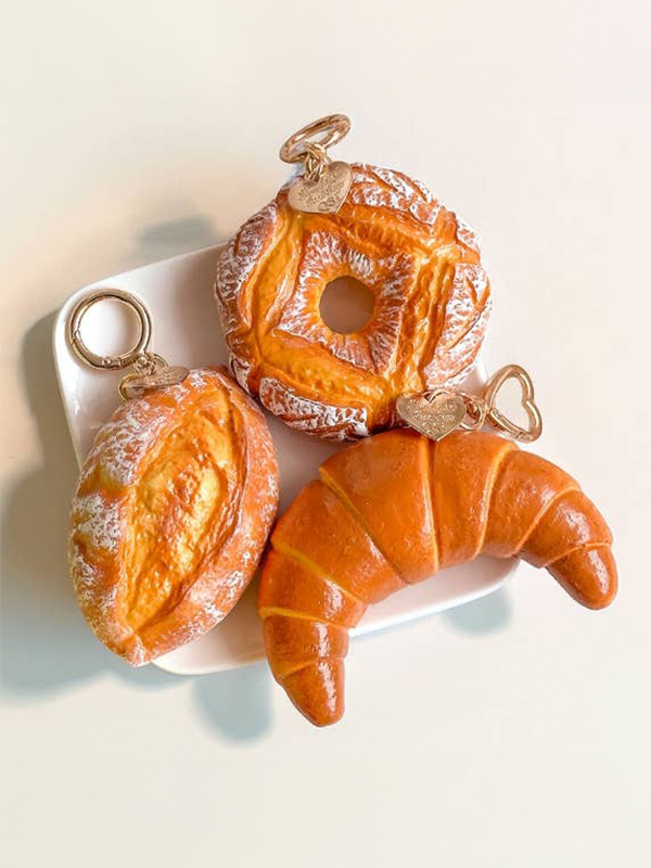 Realistic Bakery Squishy Keychain: Assorted