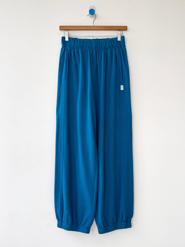 Pointelle Balloon Pants: Sea Blue