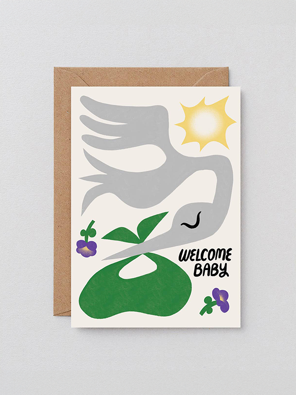 Welcome Baby Stork Card
