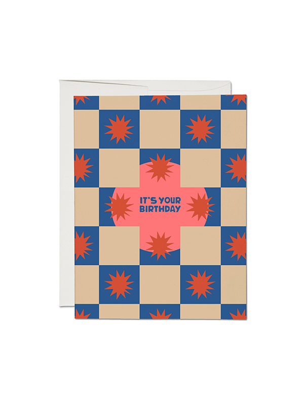 Squares and Bursts Birthday Card
