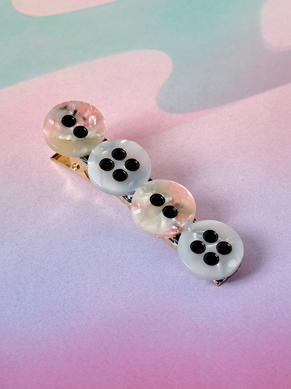 Frost Buttons Alligator Clip