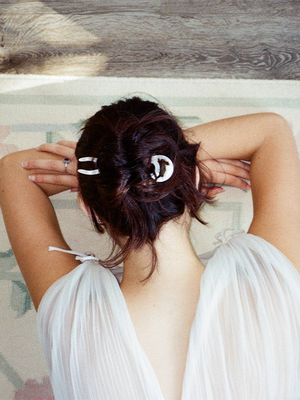 Rabbit French Pin: White