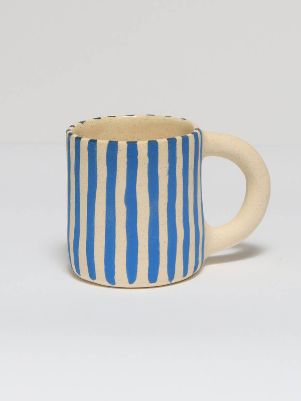 Striped Mug: Blue