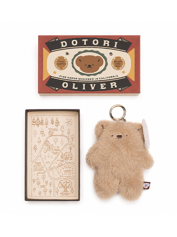 Fluffy Oliver Bear Keychain