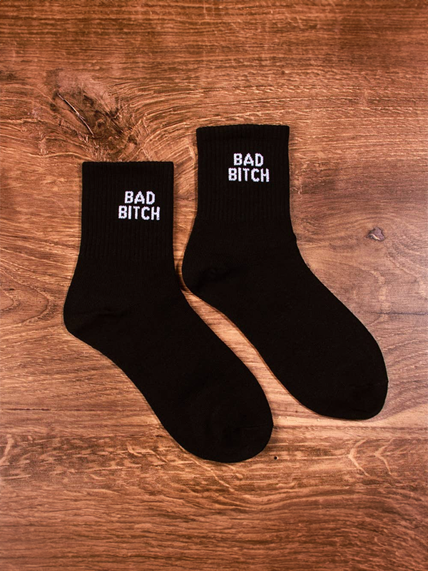 Bad Bitch Socks: Black