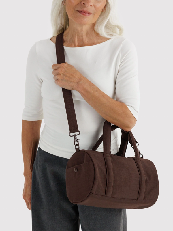 Nylon Duffle Bag: Coffee