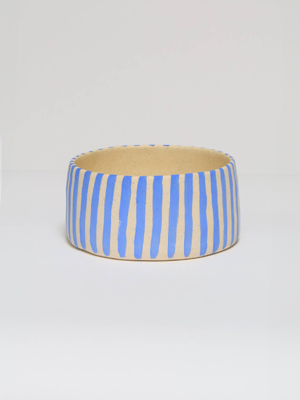 Striped Bowl: Blue