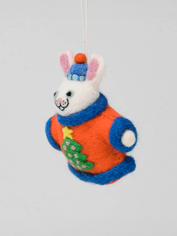 Hanging Felt Ornament: Rabbit
