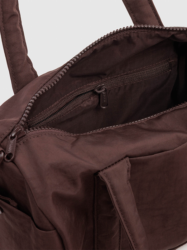 Nylon Duffle Bag: Coffee