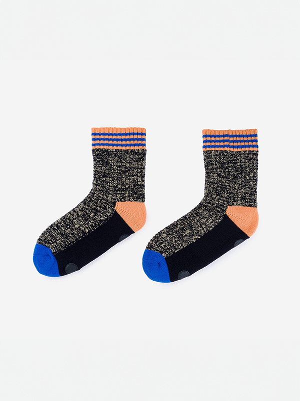 Varsity Knit House Socks: Black