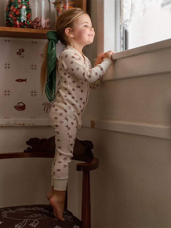Noble Organic Waffle One-Piece Sleeper: Blanche's Kitchen Tile (FINAL SALE)