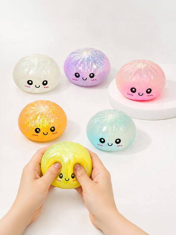 Glow In The Dark Bao Bun Dumpling Squishy Toy: Assorted