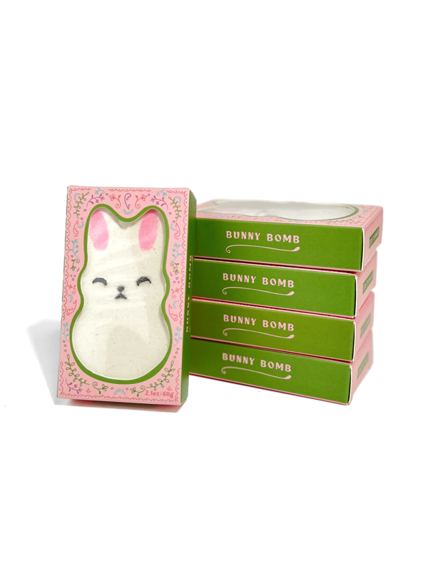 Little Bunny Strawberry Bath Bomb with Shea Butter – A cute, heart-shaped bath bomb infused with soothing shea butter and a sweet strawberry scent, perfect for a relaxing, nourishing bath experience.