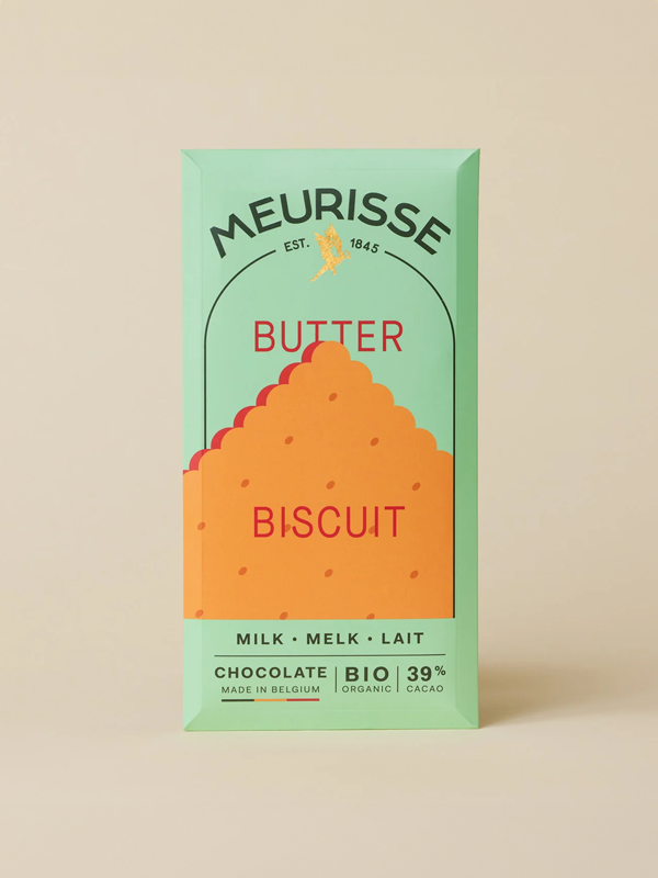 Meurisse Chocolate Bar: Butter Biscuit (Milk Chocolate 39%)