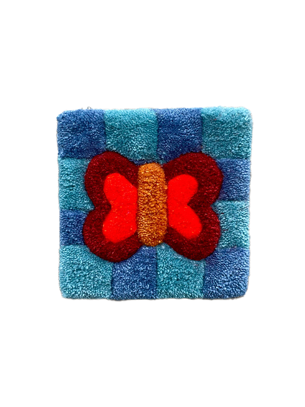 Checkered Butterfly Wall Hanging: Retro