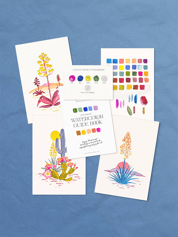 Watercolor Painting Kit: Cactus