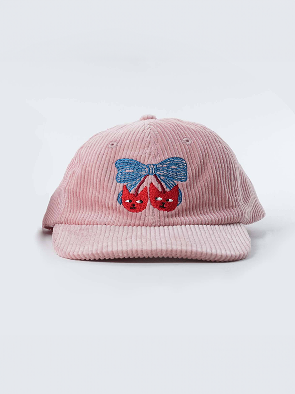 Kids Cherry Cat Corduroy Hat